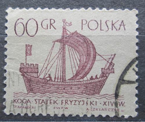 Poštová známka Po¾sko 1963 Stará plachetnice Mi# 1388