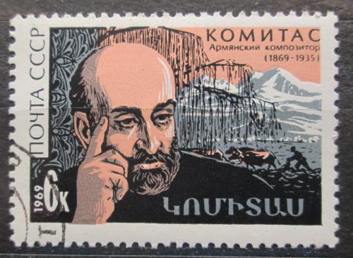 Poštová známka SSSR 1969 Komitas, skladatel Mi# 3672