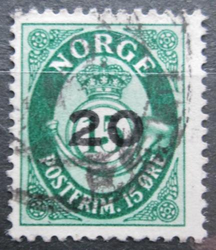 Poštová známka Nórsko 1952 Poštovní znak pretlaè Mi# 378