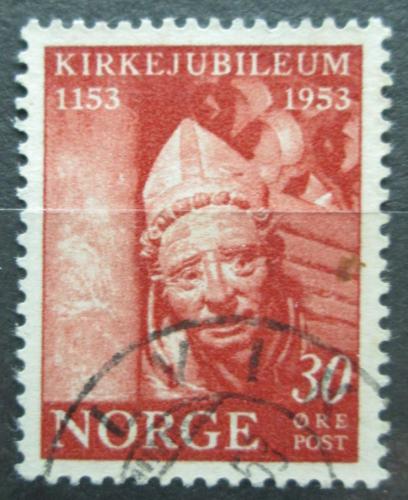 Poštová známka Nórsko 1953 Hlava biskupa Mi# 383