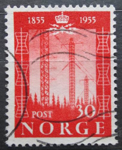 Poštová známka Nórsko 1953 Rozhlasový vysílaè Mi# 388