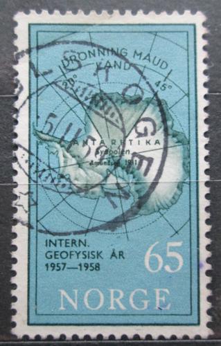 Poštová známka Nórsko 1957 Stará mapa Mi# 413