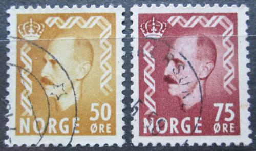 Poštové známky Nórsko 1957 Krá¾ Haakon VII. Mi# 414-15