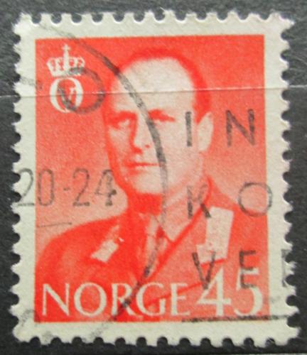 Poštová známka Nórsko 1958 Krá¾ Olaf V. Mi# 421