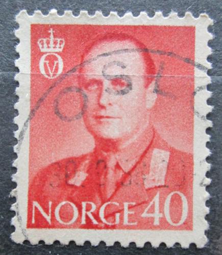 Poštová známka Nórsko 1958 Krá¾ Olaf V. Mi# 420