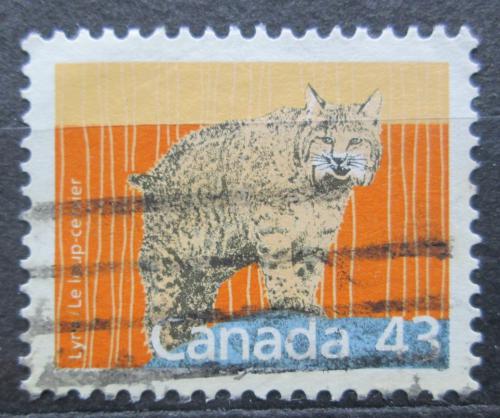 Poštová známka Kanada 1988 Rys kanadský Mi# 1071