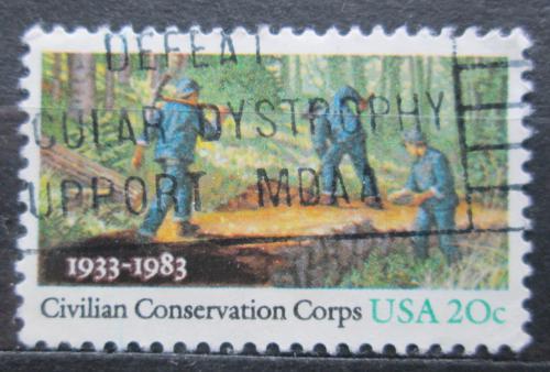Poštová známka USA 1983 Civilian Conservation Corps, 50. výroèie Mi# 1621