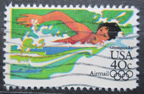 Poštová známka USA 1983 LOH Los Angeles, plavání Mi# 1624 A