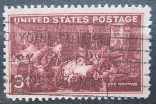 Poštová známka USA 1947 Umenie, Samuel Luke Fildes Mi# 558