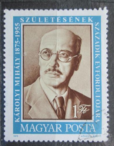 Poštová známka Maïarsko 1975 Mihály Károlyi Mi# 3023