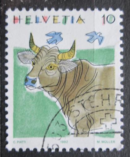 Poštová známka Švýcarsko 1992 Krava Mi# 1461