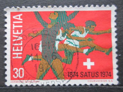 Poštová známka Švýcarsko 1974 Šport Mi# 1018