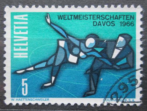 Poštová známka Švýcarsko 1965 MS v krasobruslení Mi# 822