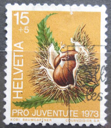 Poštová známka Švýcarsko 1973 Kaštanovník setý Mi# 1013
