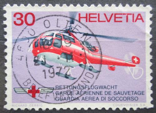 Potov znmka vcarsko 1972 Helikoptra Mi# 977 - zvi obrzok