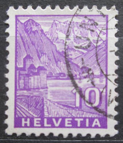 Poštová známka Švýcarsko 1934 Zámek Chillon Mi# 272