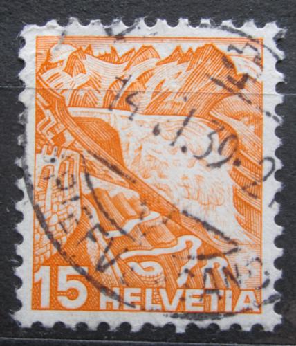 Poštová známka Švýcarsko 1936 Rhonský ledovec Mi# 300