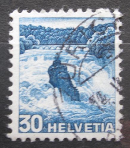 Poštová známka Švýcarsko 1936 Rýnský vodopád Mi# 303