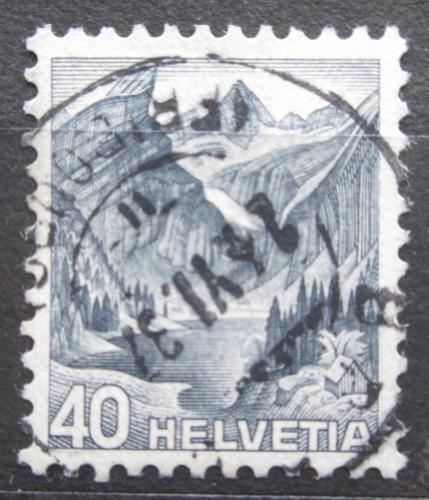 Poštová známka Švýcarsko 1936 Alpské jezero Mi# 305