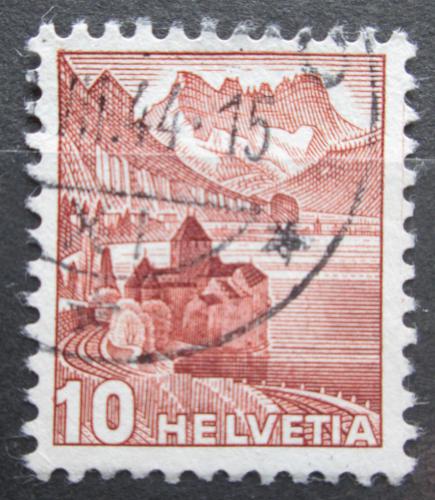 Poštová známka Švýcarsko 1942 Zámek Chillon Mi# 363 b