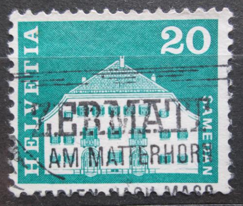 Poštová známka Švýcarsko 1968 Dùm v Samedan Mi# 881