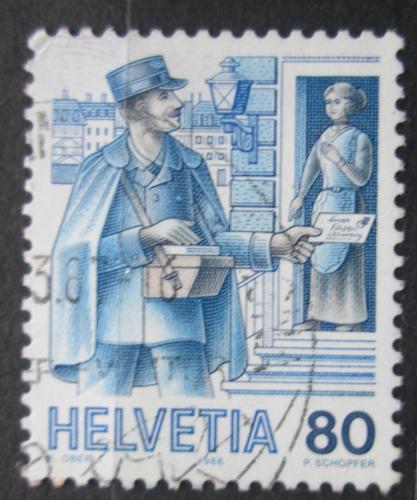 Poštová známka Švýcarsko 1986 Poštovní doruèovatel Mi# 1325