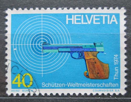 Poštová známka Švýcarsko 1974 Pistole Mi# 1019
