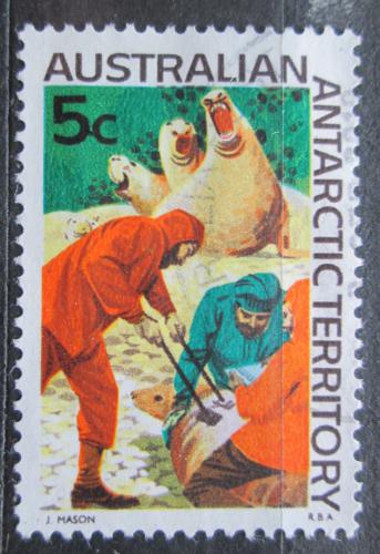 Poštová známka Australská Antarktída 1968 Znaèkování tuleòù Mi# 11