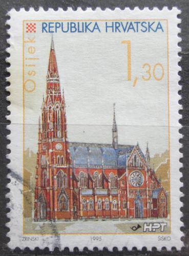Poštová známka Chorvátsko 1995 Kostel sv. Petra a Pavla v Osijeku Mi# 341