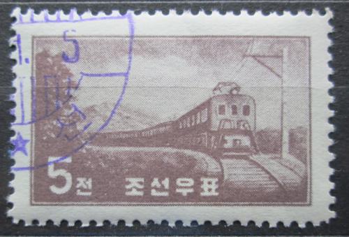 Poštová známka KLDR 1959 Lokomotíva Mi# 210