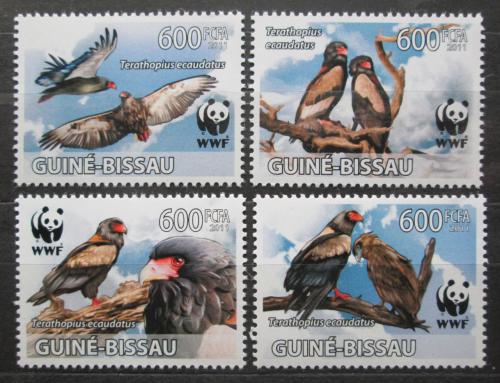 Poštové známky Guinea-Bissau 2011 Orlík kejklíø, WWF Mi# 5229-32 Kat 9.50€