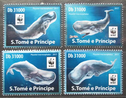 Poštové známky Svätý Tomáš 2017 Vorvaò obrovský, WWF Mi# 7408-11 Kat 12€