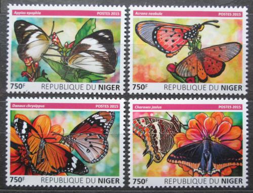 Poštové známky Niger 2015 Motýle Mi# 3747-50 Kat 12€