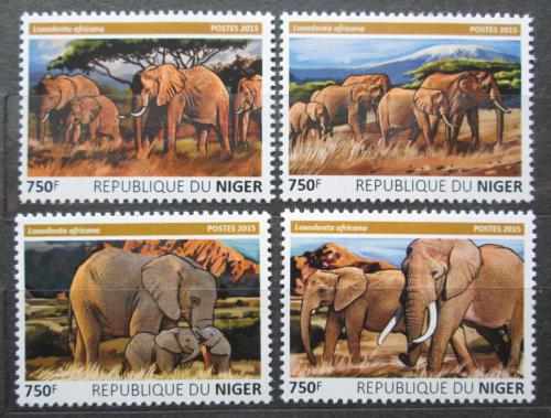 Poštové známky Niger 2015 Slony Mi# 3803-06 Kat 12€