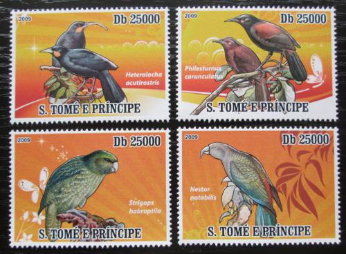 Poštové známky Svätý Tomáš 2009 Kakapo soví Mi# 3889-92 Kat 10€