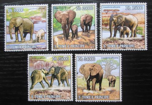 Poštové známky Svätý Tomáš 2010 Slon africký Mi# 4464-68 Kat 11€