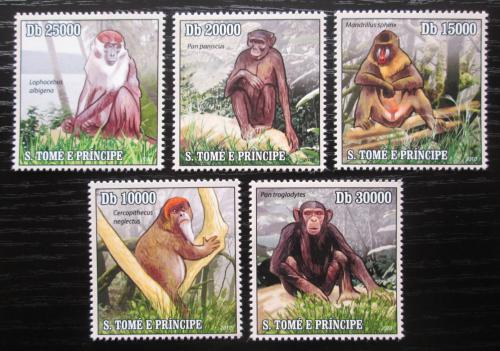 Poštové známky Svätý Tomáš 2010 Pavián pláštíkový Mi# 4459-63 Kat 11€