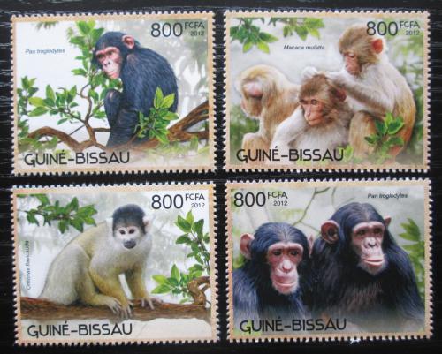 Poštové známky Guinea-Bissau 2012 Opice Mi# 6231-34 Kat 13€