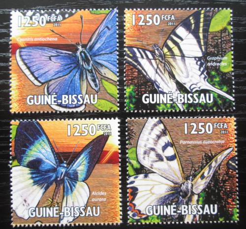 Poštové známky Guinea-Bissau 2011 Motýle Mi# 5338-41 Kat 20€