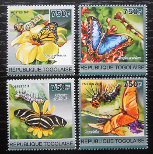 Poštové známky Togo 2011 Motýle Mi# 3899-3902 Kat 12€