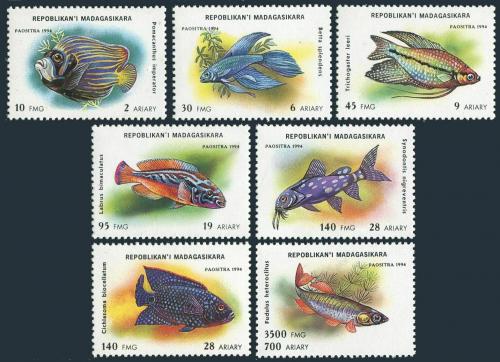 Poštové známky Madagaskar 1994 Ryby Mi# 1717-23