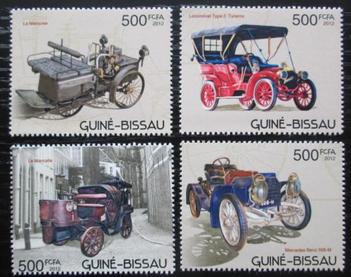 Poštové známky Guinea-Bissau 2012 Historické automobily Mi# 6159-62 Kat 8€