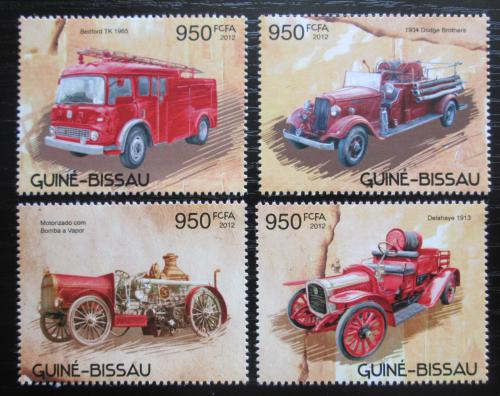 Poštové známky Guinea-Bissau 2012 Hasièská autá Mi# 6240-43 Kat 14€