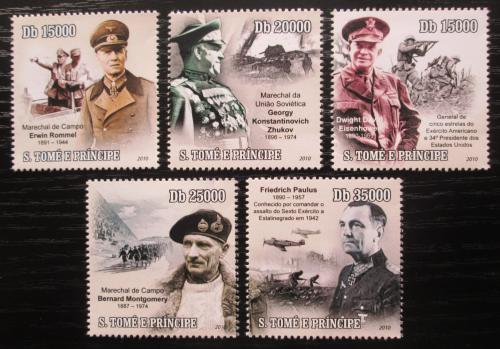 Poštové známky Svätý Tomáš 2010 Bitvy Druhé svìtové války Mi# 4587-91 Kat 11€