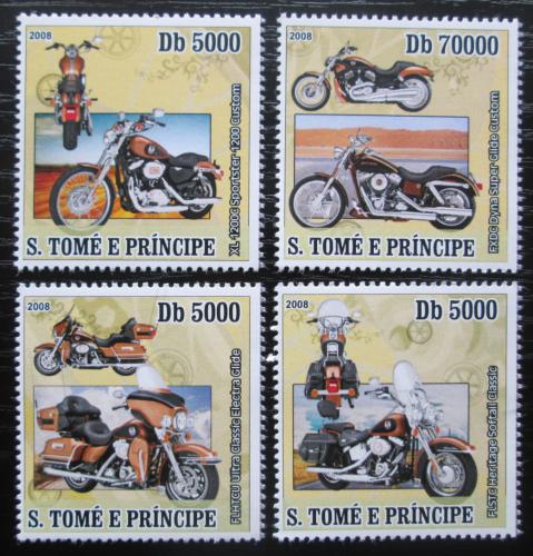 Poštové známky Svätý Tomáš 2008 Motocykle Harley-Davidson Mi# 3297-3300 Kat 12€