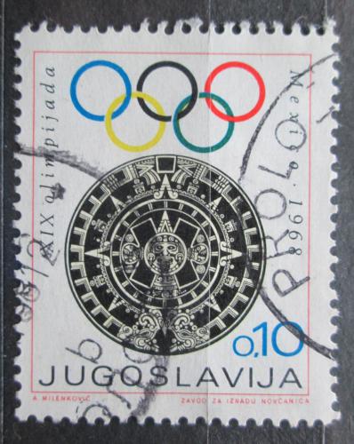 Poštová známka Juhoslávia 1968 LOH Mexiko, daòová Mi# 35