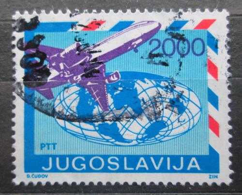 Poštová známka Juhoslávia 1988 Lietadlo McDonnell Douglas DC-10 Mi# 2296