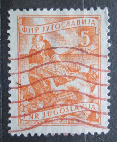 Poštová známka Juhoslávia 1952 Rybáøi Mi# 679