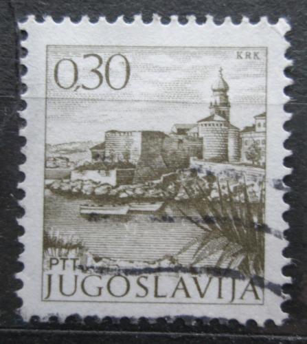 Poštová známka Juhoslávia 1972 Hrad na ostrovì Krk Mi# 1480