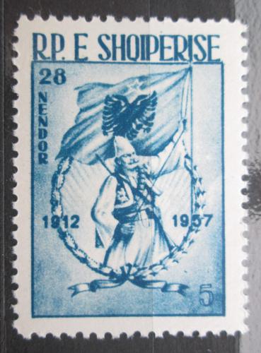 Poštová známka Albánsko 1957 Nezávislost, 45. výroèie Mi# 555